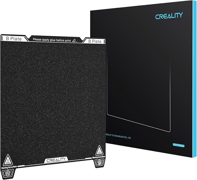 Creality Official K1 Max Build Plate PEI Sheet, 315x310mm Textured Removable Flexible Spring Surface Excellent Heat Resistance Heated for K2 Pro/3 S1 Plus/K1 Max/Ender 3 V3 Plus(Without Magnetic Base)