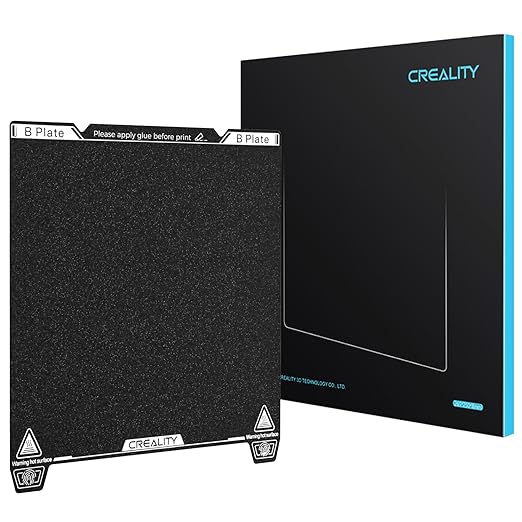 Creality Official K1 Max Build Plate Textured Surface 315x310mm PEI Sheet Flexible Removable Spring Bed Plate for K1 Max, Ender 3 V3 Plus(Without Magnetic Base)