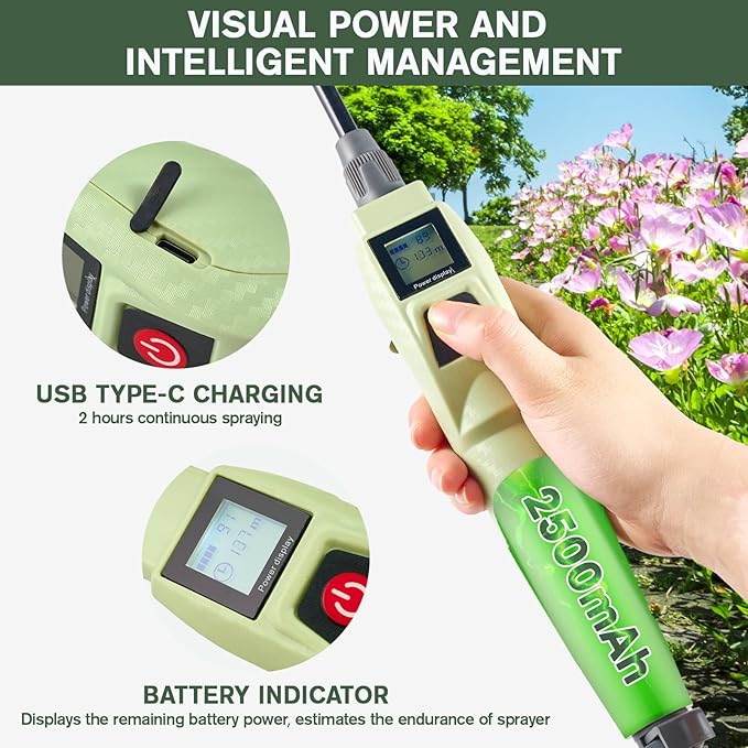 1GL Electric Battery Backpack Sprayer for Garden, Outdoor Weeding, Spraying, Cleaning
