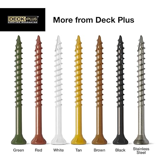Deck Plus 2 Inch Epoxy Coated Exterior Wood and Fence Screws #8 x 2 Torx/Star Drive Included Coarse Thread, Outdoor Rust Resistant Decking Screw, Green, 1lb Box, 125 Pieces | 48399