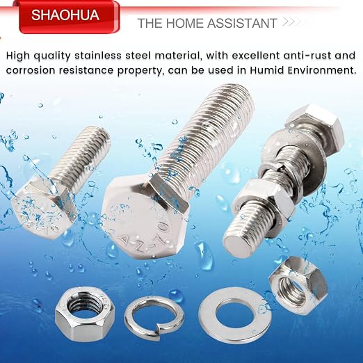 M6 M8 M10 M12 Metric Bolts and Nuts Assortment Kit 16mm to 60mm 304 Stainless Steel Hex Head Nuts Bolts Washers Assortment 15 Metric Size Nuts and Bolts Assortment Kit w/Storage Case, 232PCS, SHAOHUA