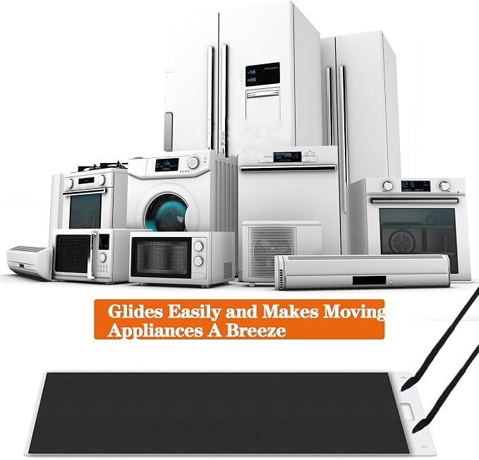 Appliance Slider with Pull Strap, 49" X 30", Heavy Duty Moving Mat Furniture Sliders for Ultimate Floor Protection Appliance Moving Mat Glides Easily