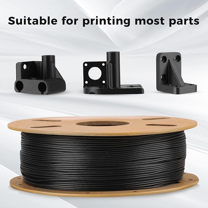 ERYONE Polypropylene Carbon Fiber Filament 1.75mm +/-0.03mm, Semi-Flexible & Ultra Tough, Chemical-Resistant,PP CF 3D Printing Filament, 700g/Spool, Black
