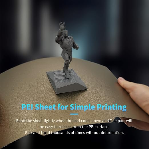 Double Sided for Bambu Lab X1/X1C/X1E/P1P/P1S/A1 Build Plate PEI Sheet Heated Bed Spring Steel Flexible Platform 257.5x257.5 mm Textured Board for 3D Printer