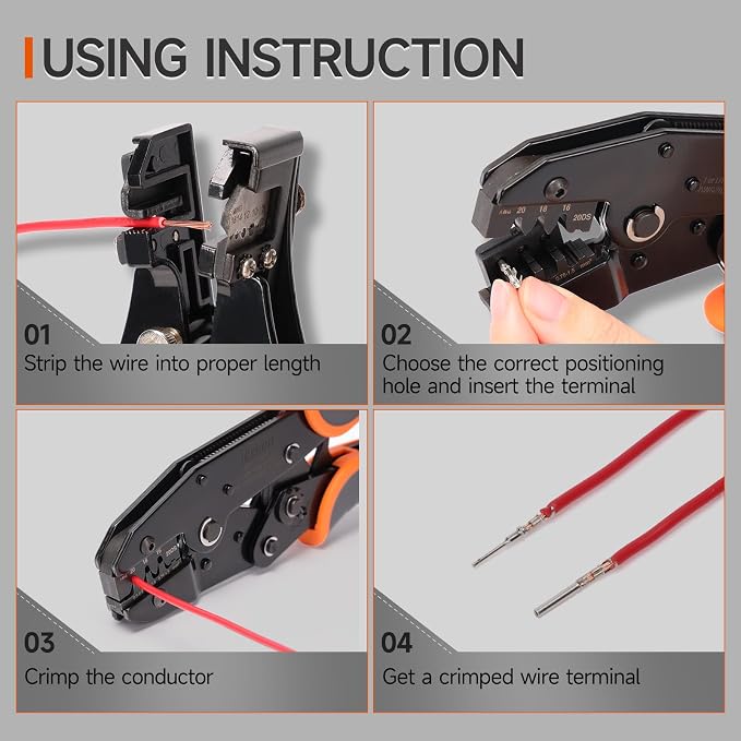 iCrimp Ratchet Crimp Tool for Deutsch DTP 12 Stamped Contacts | Fits 12-14 AWG wire, precise positioning, IWS-12DS crimper, open barrel crimp, for automotive wiring repair