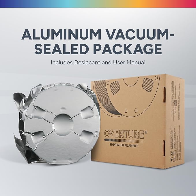 OVERTURE PETG Filament 1.75mm Bundle 2kg, High Speed 3D Printer Filament, Neatly Wound & Clog-Free, 1 Pack 2kg(4.4lbs), Accuracy +/- 0.02mm, Fit Most FDM Printers (Black 1 Pack)