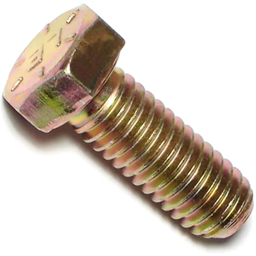 Hard-to-Find Fastener Grade 8 Hex Cap Coarse Large Bolts, Midwest Assortment Refill, Steel Hex Bolts for Construction, Home Improvement, 3/8-16 x 1 - Inch, Pack of 8