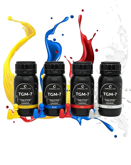 TGM-7 3D Printing Resin for Tabletop Miniatures – Tough, High Resolution, Low Odor, Fast Curing, 1L (Colours, 1 kg)