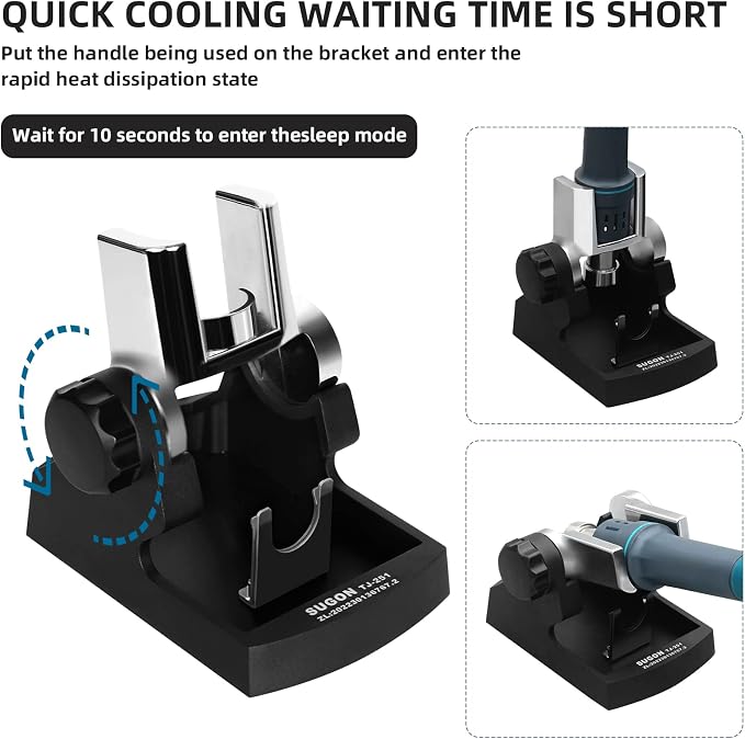 SUGON 8620DX 110V Digital Hot Air Rework Station 1300W,212℉-845℉ Adjustable Temperature C/F,4 Memory Storage,6 Air Nozzle,SMD Hot Air Station with Quick Change High Temperature Air Nozzle Bracket