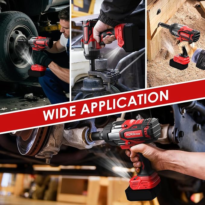 Cordless Impact Wrench 1/2" for Milwaukee 18V Battery | High Torque 1700FT-LBS Brushless Impact Driver, Auto-Stop Reverse, Variable Speed, Heavy Duty Impact Gun (Bare Tool)
