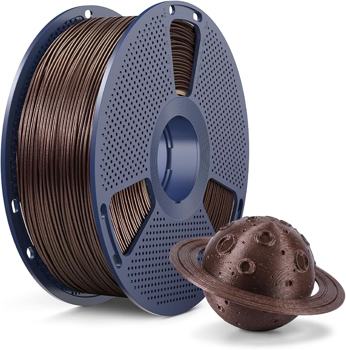 Galaxy PLA 3D Printer Filament, Sparkling and Dazzling PLA Filament 1.75mm, Neatly Wound 3D Filament, Colorful Black, Dimensional Accuracy +/-0.02mm, 1KG Spool.(PLA Galaxy)