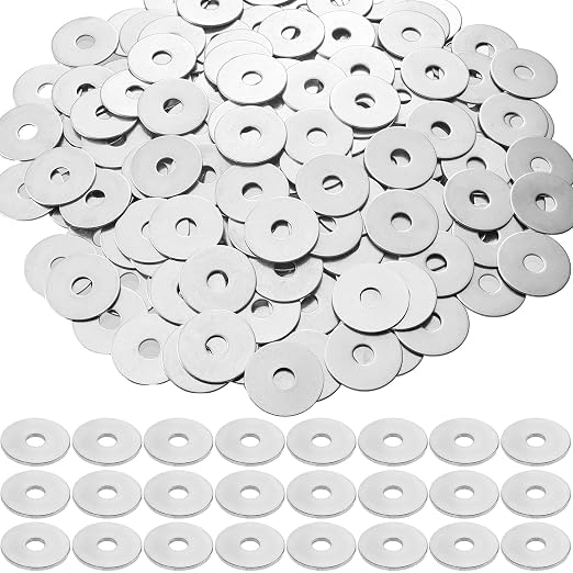 Hotop 50 Pieces Stainless Steel Fender Washers 18-8 Stainless Steel Flat Washer (1/2" X 2")