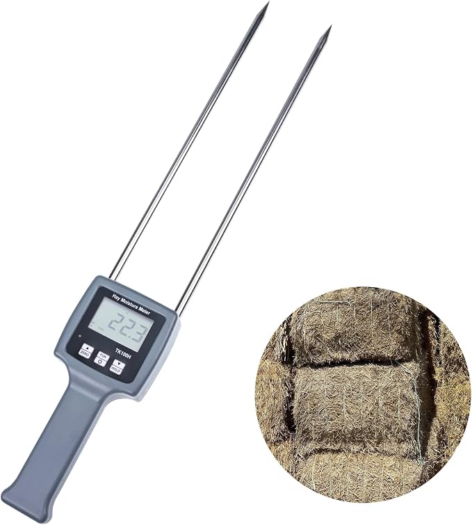 TK100H Hay Moisture Meter for Cereal Straw, Forage Grass, Alfalfa, Leymus, Range 0-80%