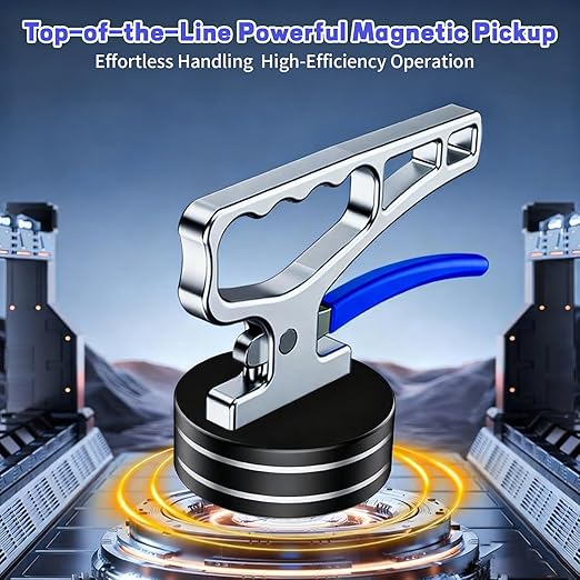 Magnetic Pickup Tool, Heavy Duty Manual Lifting Magnet with Quick Release, Magnet Pickup Tool with Ergonomic Handle for Iron Plate for Iron Plate,Tool Steel,Laser Cutting