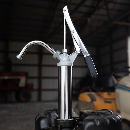 Fill-Rite SD11 Lever Hand Pump – 11 oz per Stroke Manual Fuel & Fluid Transfer Pump with Pail Spout and Telescoping Suction Pipe