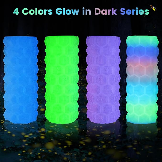MIKA3D 8 Spools Different Popular Colors 3D Printing Filament PLA Bundle, 1.75mm 4 Different Silk Rainbow PLA, 4 Different Glow in Dark PLA, Total 8 Spools Packed, 0.25kg/Spool, Total 2kg