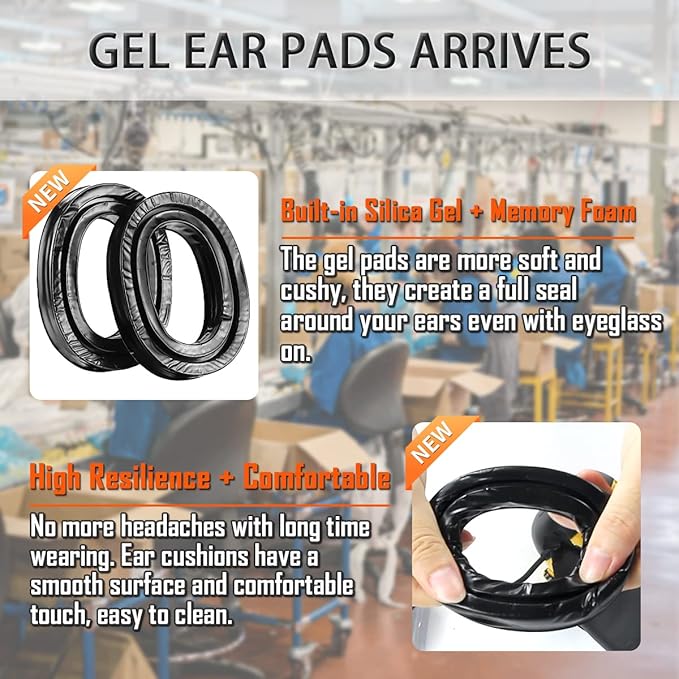 ZOHAN AM/FM Radio Headphone with Digital Display,Ear Protection Noise Reduction Earmuffs,Comfortable Hearing Protector