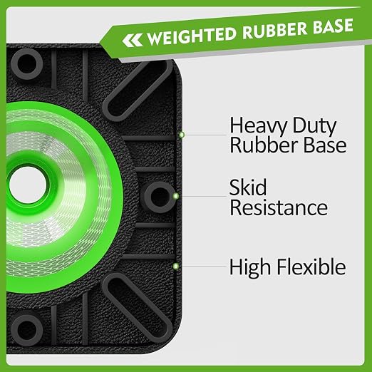 RoadHero 8 Pack Traffic Safety Cones 28 Inch with Black Weighted Base, Plastic PVC Lime Green Cone with Reflective Collar, Cones for Parking Lot, Construction Events, Road Safety