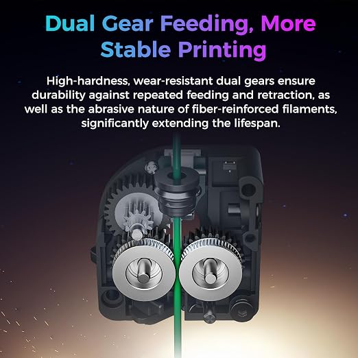 Creality Official K2 SE Extruder Kit, Original 80N Strong Extrusion Force Extruder, Built-in Filament Break Sensor, High-Hardness Dual Gears for Smooth Feeding, Compatible with Creality K2 SE