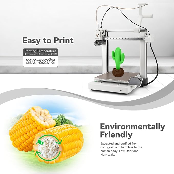 3DHoJor PLA Pro (PLA+) Filament 1.75mm, 3D Printer Filament, Cardboard Spool, Dimensional Accuracy +/- 0.03 mm-Peak Green, 1kg