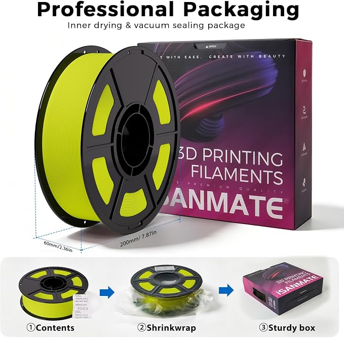 iSANMATE Matte PLA Filament 1.75mm Apple Green PLA 30-300mm/s 3D Printer Filament 1kg (2.2lbs) for Bambu Lab 3D Printers,AMS,AMSLite