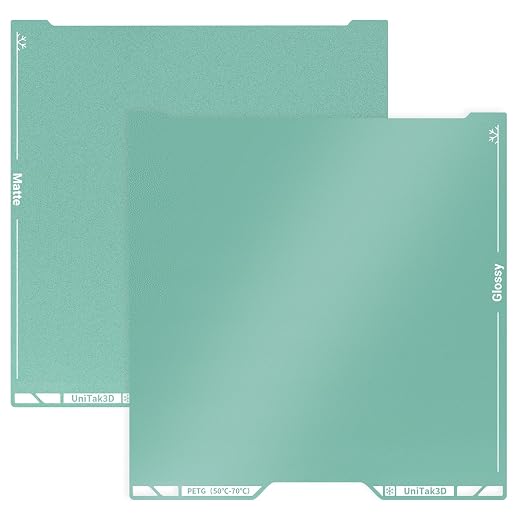 Energy-Saving H2D/H2S Cold Build Plate 355 * 346mm Double Sided Glossy+Matte Low-Temperature Strong-Adhesion Platform Compatible with Bambu Labs H2D/H2S AMS Combo 3D Printers(No Glue Required)-1PCS