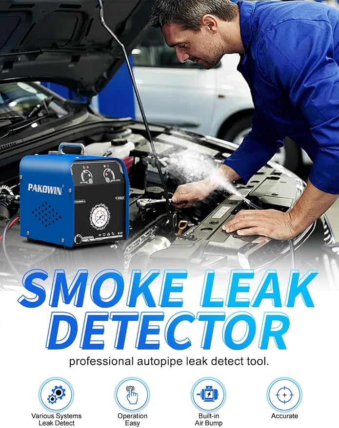 Automotive EVAP Vacuum Smoke Tester - Smoke Diagnostic Tester with Built-in Air Pump for Vehicle Pipe Systems