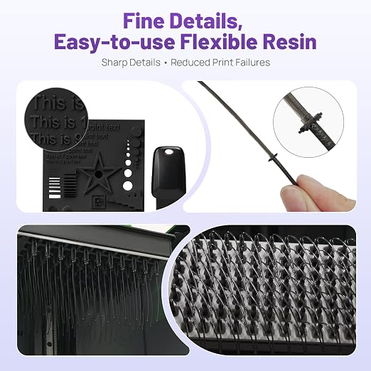 RESIONE F69 Flexible 3D Printer Resin 1Kg – 405nm UV-Curing Silicone Rubber-Like Photopolymer for DLP, LCD & MSLA Printers, Ideal for High-Resolution 3D Printing