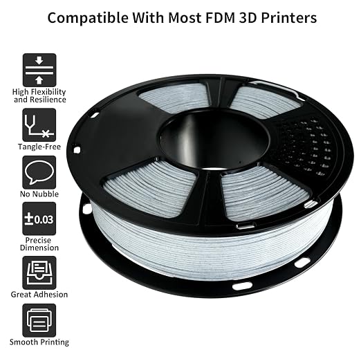 GIANTARM 3D Printer Filament, Marble Pla Filament, 1Kg(2.2lbs) Spool, 1.75mm Dimension Accuracy +/- 0.03mm, 3D Printing Filament