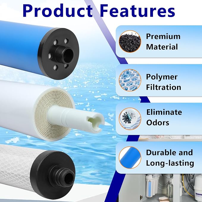 335 RO System Replacement Water Filter Kit Compatible with Microline | Replacement Filter Set with Membrane, Including S1229RS RO Membrane, S7025 Inline GAC Post Filter, S7028 Sediment Pre-Filter