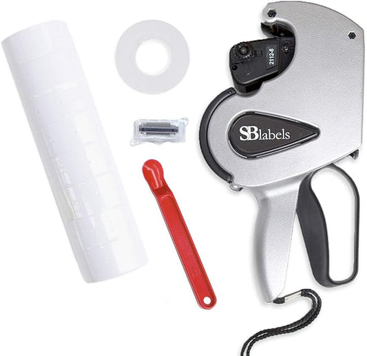 SBLabeler One Line Pricing Gun, Labels, Inker, Label Peeler / 8-Digit Pricing Gun