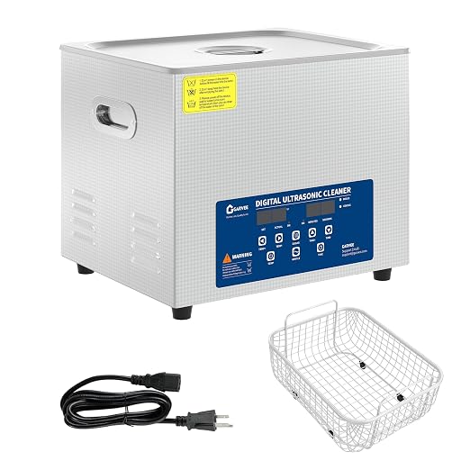 15L Heated Ultrasonic Cleaner – Professional Digital Timer & Stainless Steel Tank, Heavy-Duty Cleaning Machine for Auto Parts, Jewelry, Glasses & Industrial Components | Heated Ultrasonic Cleaner,Professional Digital Timer&Stainless Steel Tank