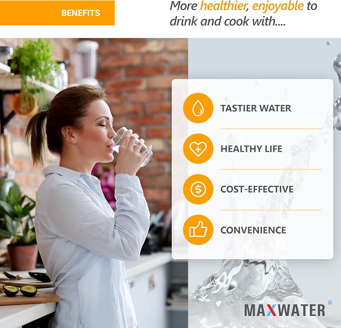 Max Water 10 Micron 20 x 4.5 Sediment Filter 20 inch Whole House BB Water Filteration System Replacement Compatible Cartridge DGD-5005-20, FP25B, AP810-6, FPMB5-20, P5-20, 155358-43, SDC-45-2005