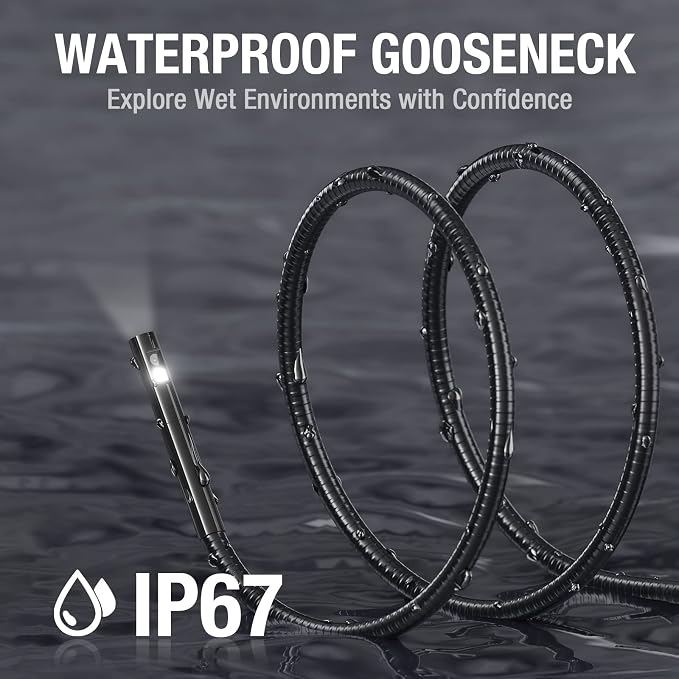Teslong Endoscope Replacement Cable with Light, Dual Lens Inspection Camera 5.5mm/0.21inch Waterproof Probe Compatible with NTS500, NTS300(10FT)