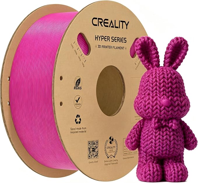 Creality Hyper PLA Filament 1.75mm 1KG(2.2lbs), High Speed PLA 30-600mm/s Rapid 3D Printer Filament, Dimensional Accuracy +/-0.02mm, Fit Most FDM 3D Printers, Purple