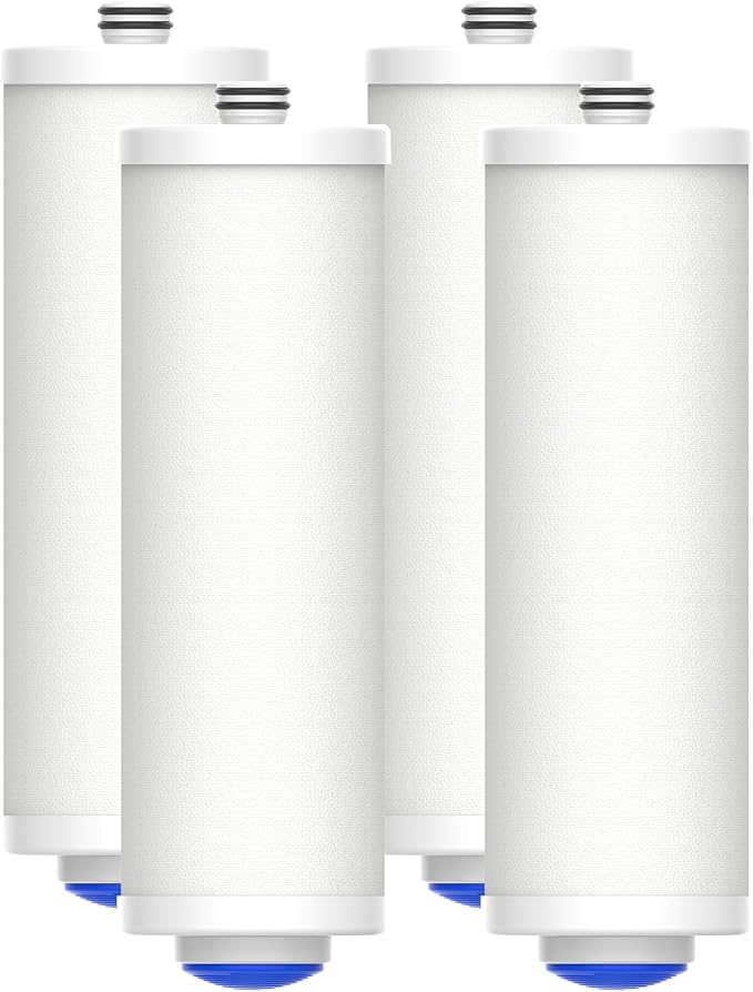 Waterdrop 5 Micron Sediment Water Filter Replacement Cartridge for WD-BG100 Mega Spin Down Whole House Water Filter System, 10" x 3" PP Cotton Filter Replacement Cartridge Pack of 4