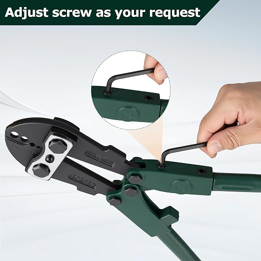 Heavy Duty 4 Slot Crimping Swaging Tool for 3/16" 1/8" 3/32" 1/16" Wire Rope, Hand Swager Crimper for Copper Aluminum Oval Sleeves and Stop Sleeves,Wire Rope, Splicing Wires, Crimp Wrench