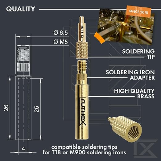 ruthex Bundle - Threaded Inserts M2 + M3 + M4 + M5 Assortment Box + ruthex 7X Soldering Tips/Heat-Set Insert Tips for Inserts in Plastic Parts and 3D Printer Parts