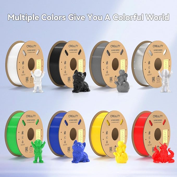 Creality Hyper PETG Filament 4KG, High Speed 30-600mm/s 3D Printer Filament PETG, No Stringing Good Layer Adhesion Fit Various 3D Printers