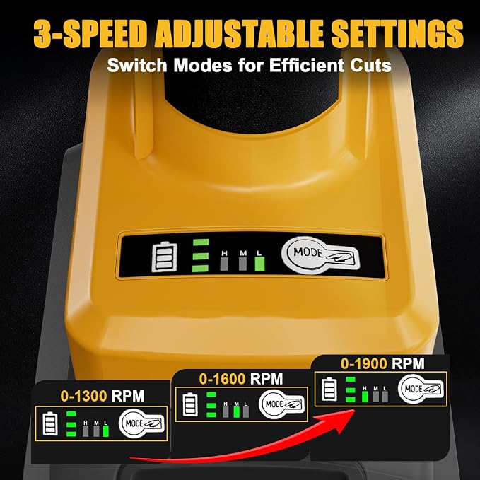 MtiolHig Cordless Metal Nibbler Compatible with DeWalt 20V Battery,18-Gauge Electric Nibbler with Assist Handle & 2 Blades, 1900RPM Brushless Metal Cutter for Stainless Steel, Aluminum(Tool Only)