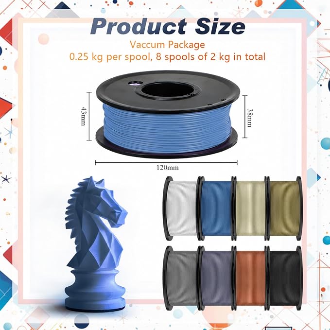 Pangda 3D Printer Filament Bundle 1.75mm Multicolor Matte or Silk PLA Filament 3D Printing Material for Halloween Thanksgiving Day Christmas Easter Holiday Crafting Decorations(Classic Color)