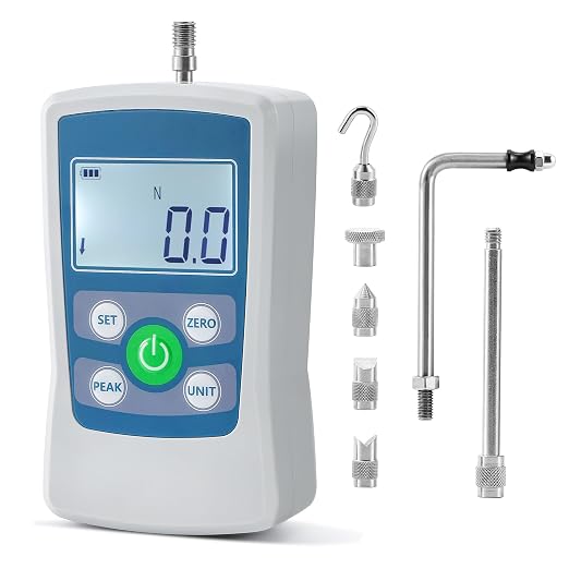 BAOSHISHAN Digital Force Gauge 500N Trigger Push Pull Scale | Multi-Unit Conversion (N/lb/kg/oz), Backlit LCD Display, Auto Power-Off, Storage Case, School Lab Teaching Tool