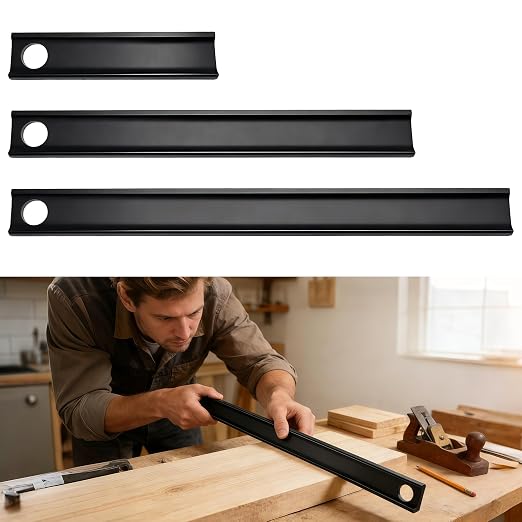 6", 12", 17" Anodized Aluminum Straight Edge Tool with .001 Tolerance Precision Edge, Heavy-Duty Machinist Straight Edge Ruler for Woodworking Marking and Scribing Lines & DIY Projects