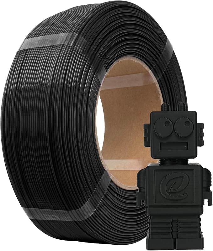 eSUN PLA Basic Refilament 1.75mm, 3D Printer Refill High Speed PLA for Fast Printing, 1KG Spoolless 3D Printing Filament for High Speed 3D Printers, Black