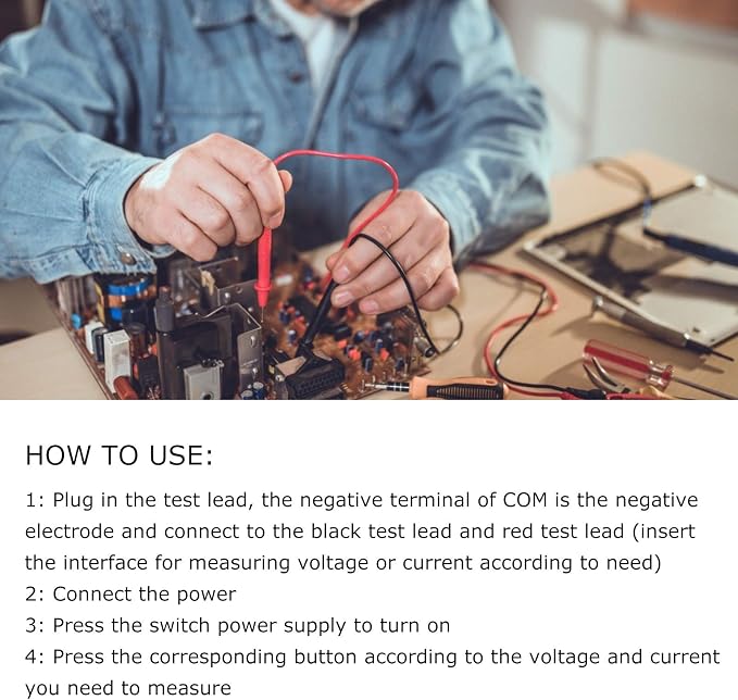 LiebeWH Mini Desktop Digital Multimeter True RMS 55000 Counts LCD Display Voltage Current Tester(US Plug)