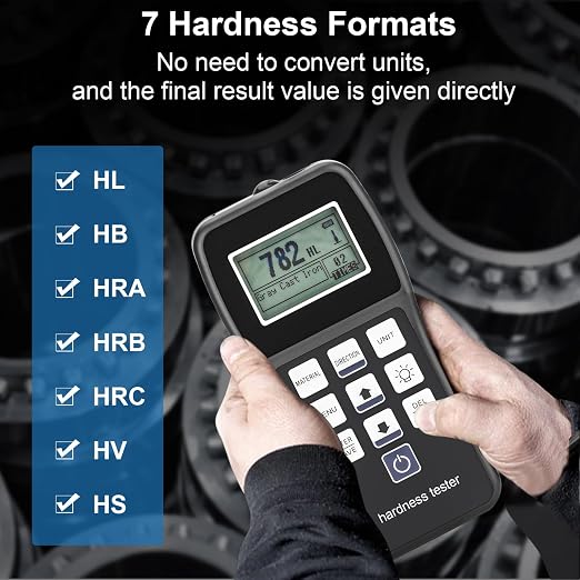 Metal Hardness Tester - Portable Hardness Tester Kit with Test Block,Pen Type Richter Hardness Tester,Rockwell Metal Hardness Meter