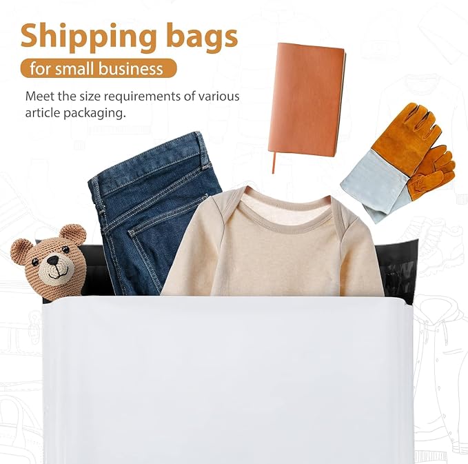 Metronic Poly Mailers 19x24 Inch 600Pcs | Large Shipping Bags for Clothing, Small Business | Strong Thick Mailing Bags with Self Adhesive | Waterproof and Tear-Proof Large Package Bags in White