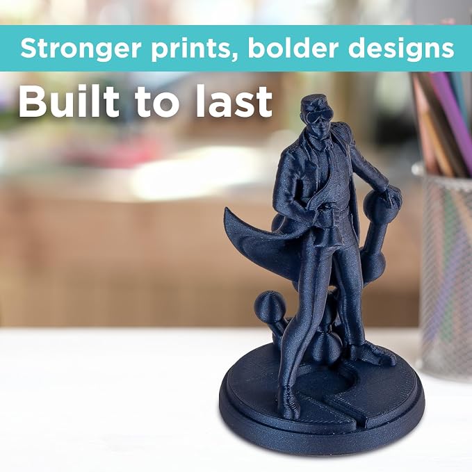 Polymaker PLA PRO Filament 1.75mm 1kg, Tough & High Rigidity Metallic Blue 3D Printing Filament, PolyLite PLA PRO High Speed, Print with Most 3D Printers