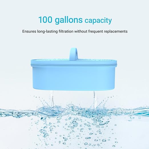 AQUA CREST PF-AL Alkaline Water Filter Replacement for Waterdrop® Pitcher Filtration System, Fits Waterdrop® PF-AL, Reduces PFOA/PFOS, Chlorine, Last Up to 100 Gallons, 1 Pack