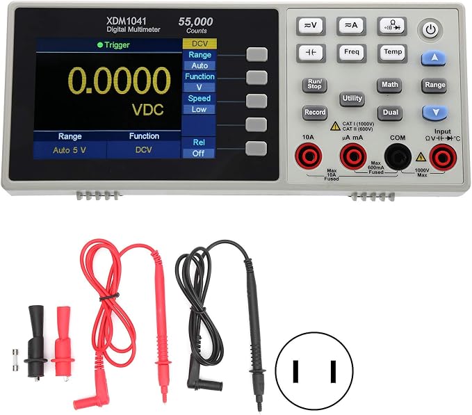 LiebeWH Mini Desktop Digital Multimeter True RMS 55000 Counts LCD Display Voltage Current Tester(US Plug)